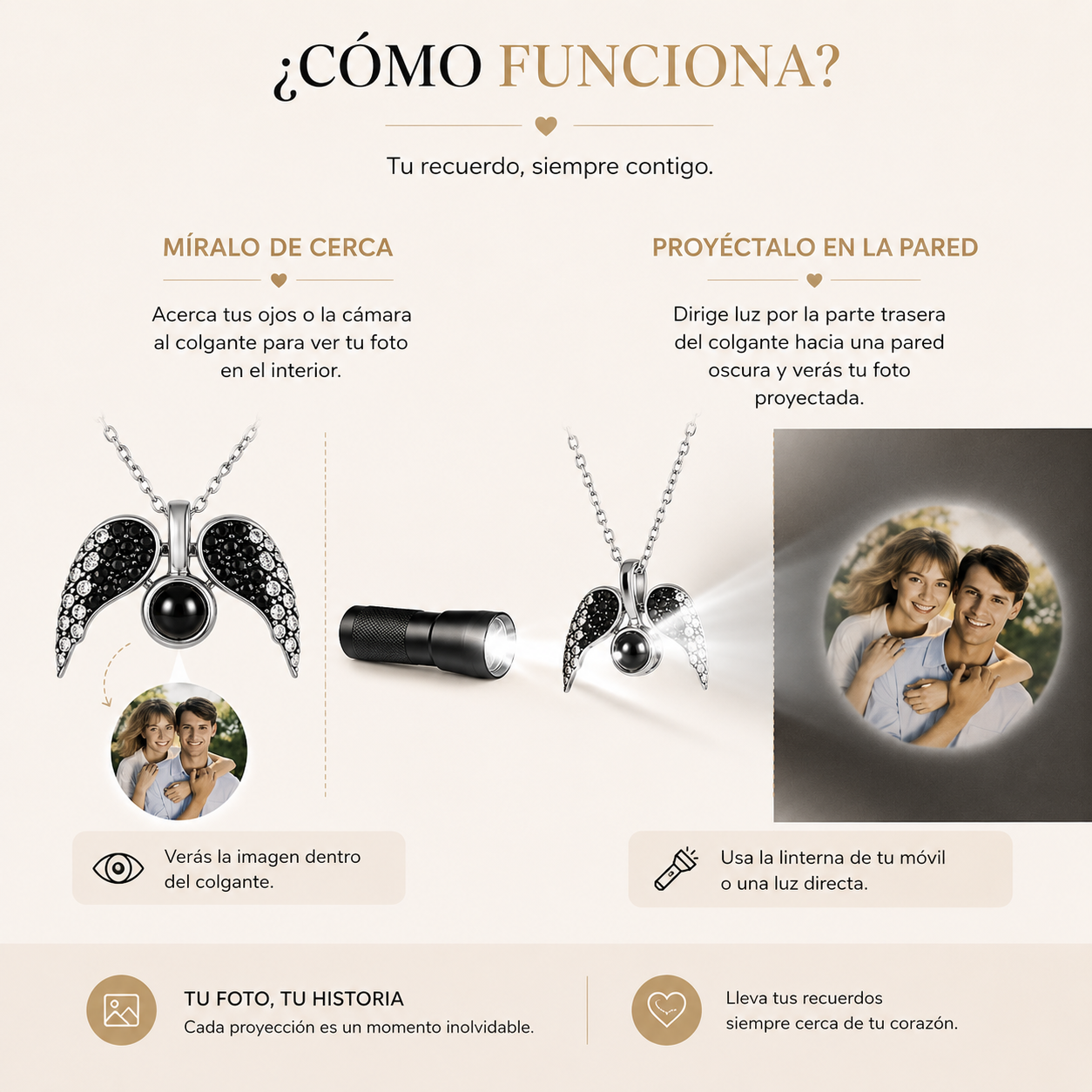Collar con Foto Secreta Proyectable